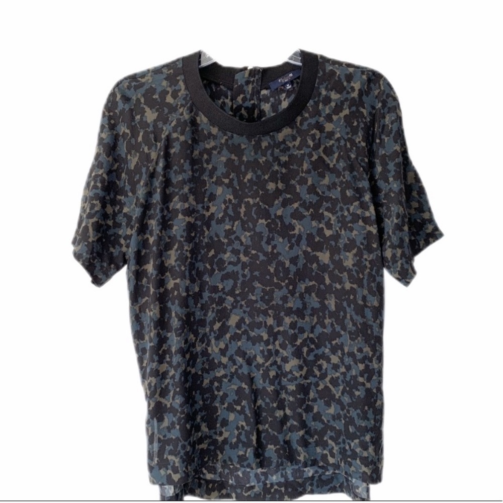 Madewell Silk Leopard Blouse size medium